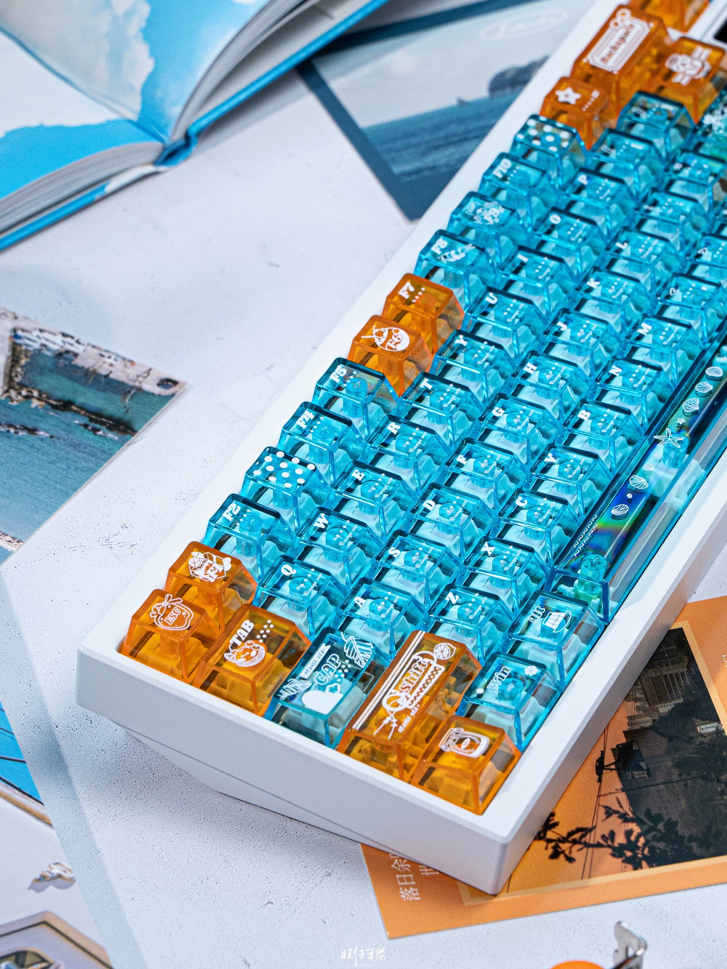 #0226 Orange Sea Keycaps designed by Endless Lab (not including keyboard)