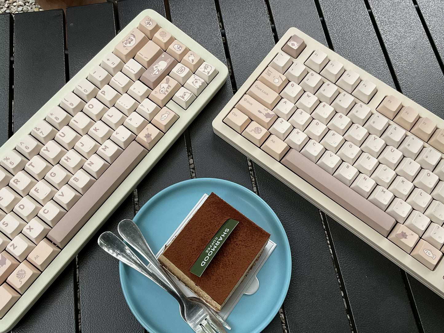 147 Milk Tea Siamese Cat Keycaps Designed By Taro Studio