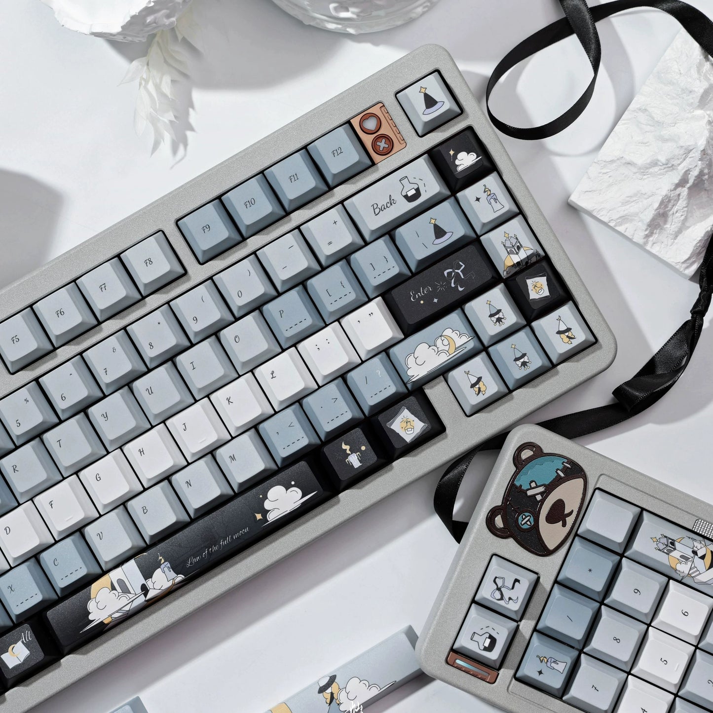 #0194 Blue-Gray Full Moon Keycap (not including keyboard)