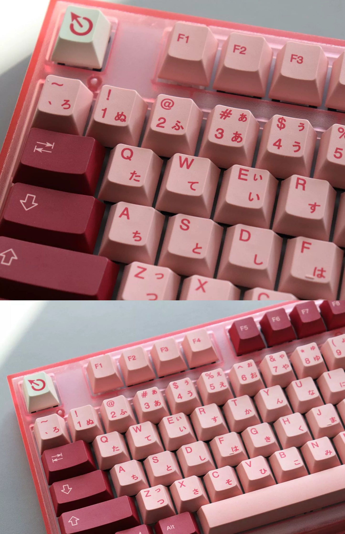 060 Darling Rose Pink Dark Red Bean Paste Keycap Cherry Profile