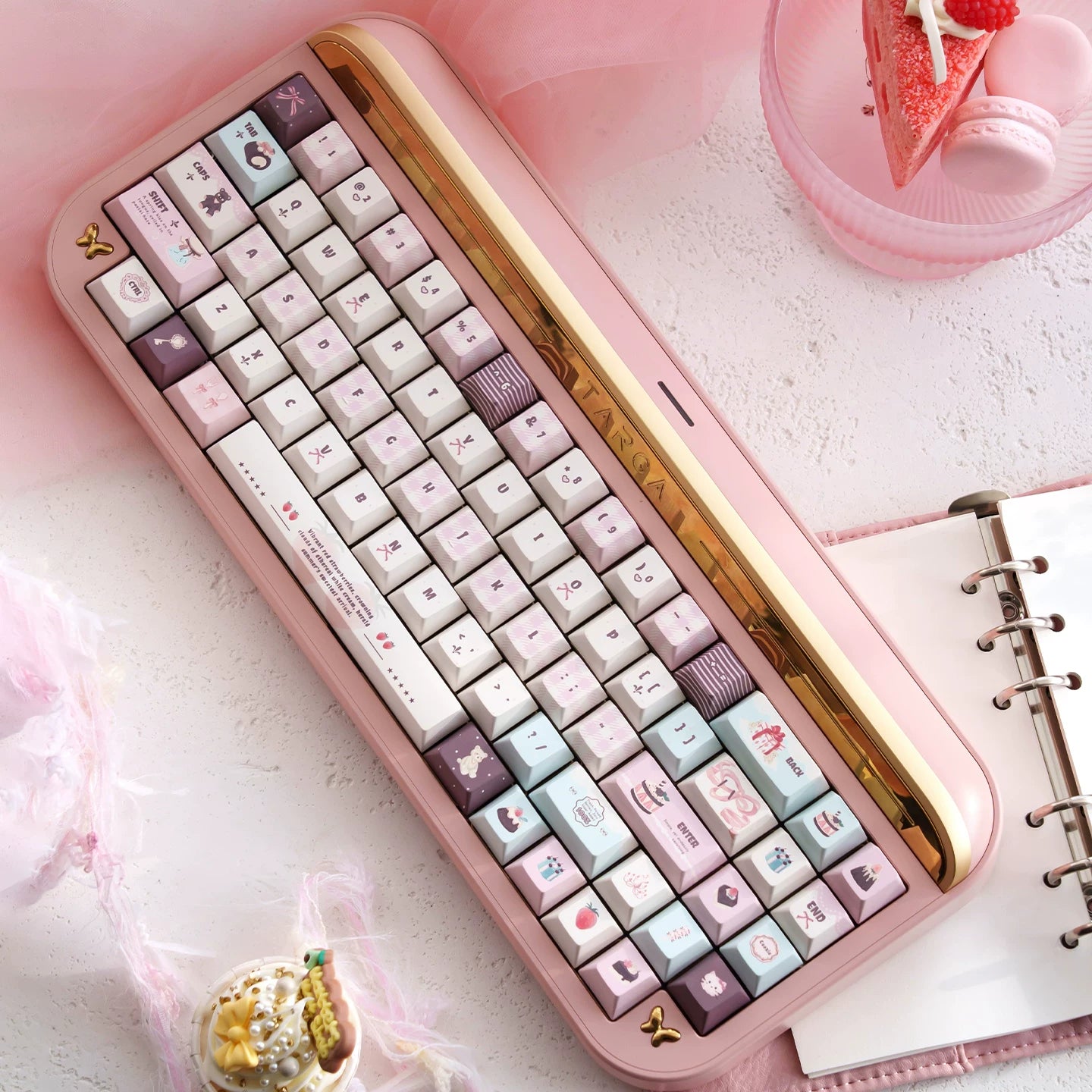 #0257 Velvet Strawberry Mint Chocolate Keycap Cherry/moa Profile(Not including keyboard)