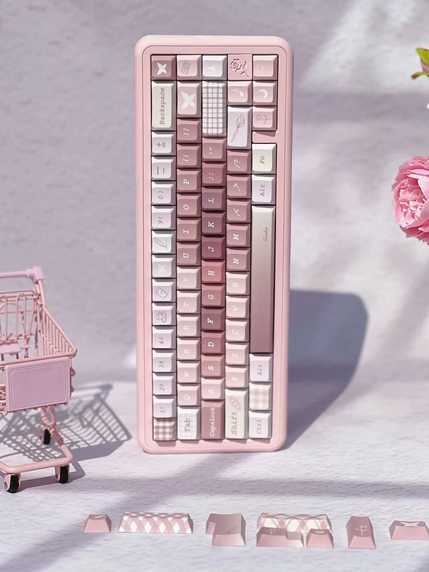 014 Lovely Pastel Pink Dusty Rose Bean Paste Cherry Profile Keycap