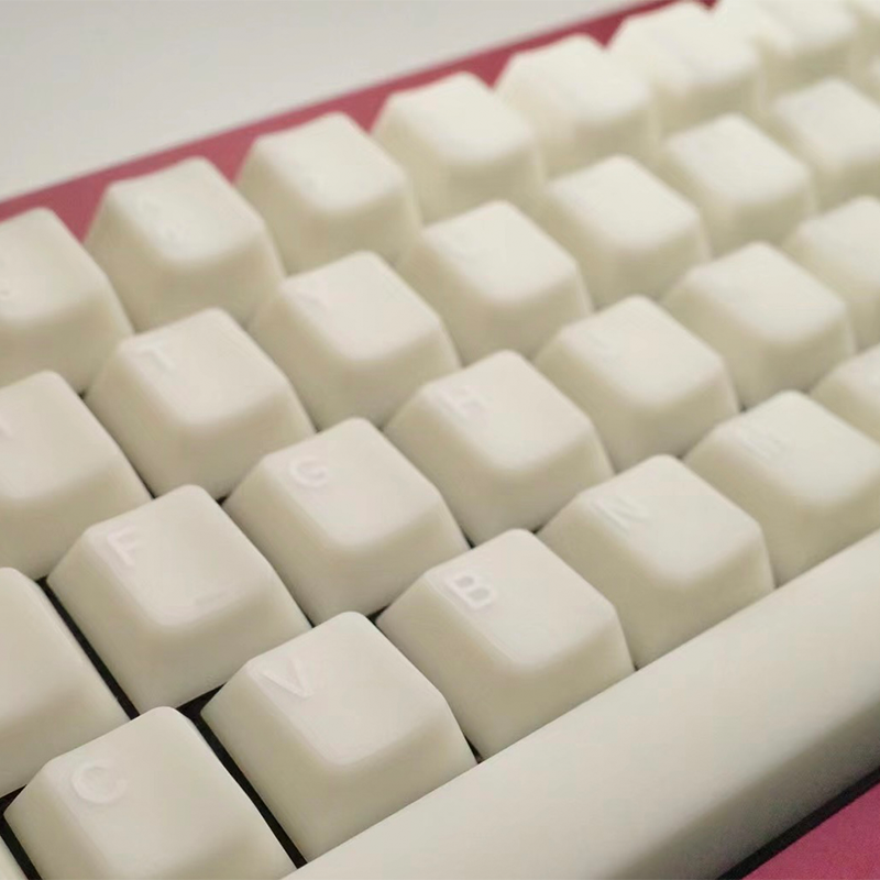 081 Vanilla Frosted Ice Cream Texture Semi-transparent 114-key Milky White Minimalist Keycap