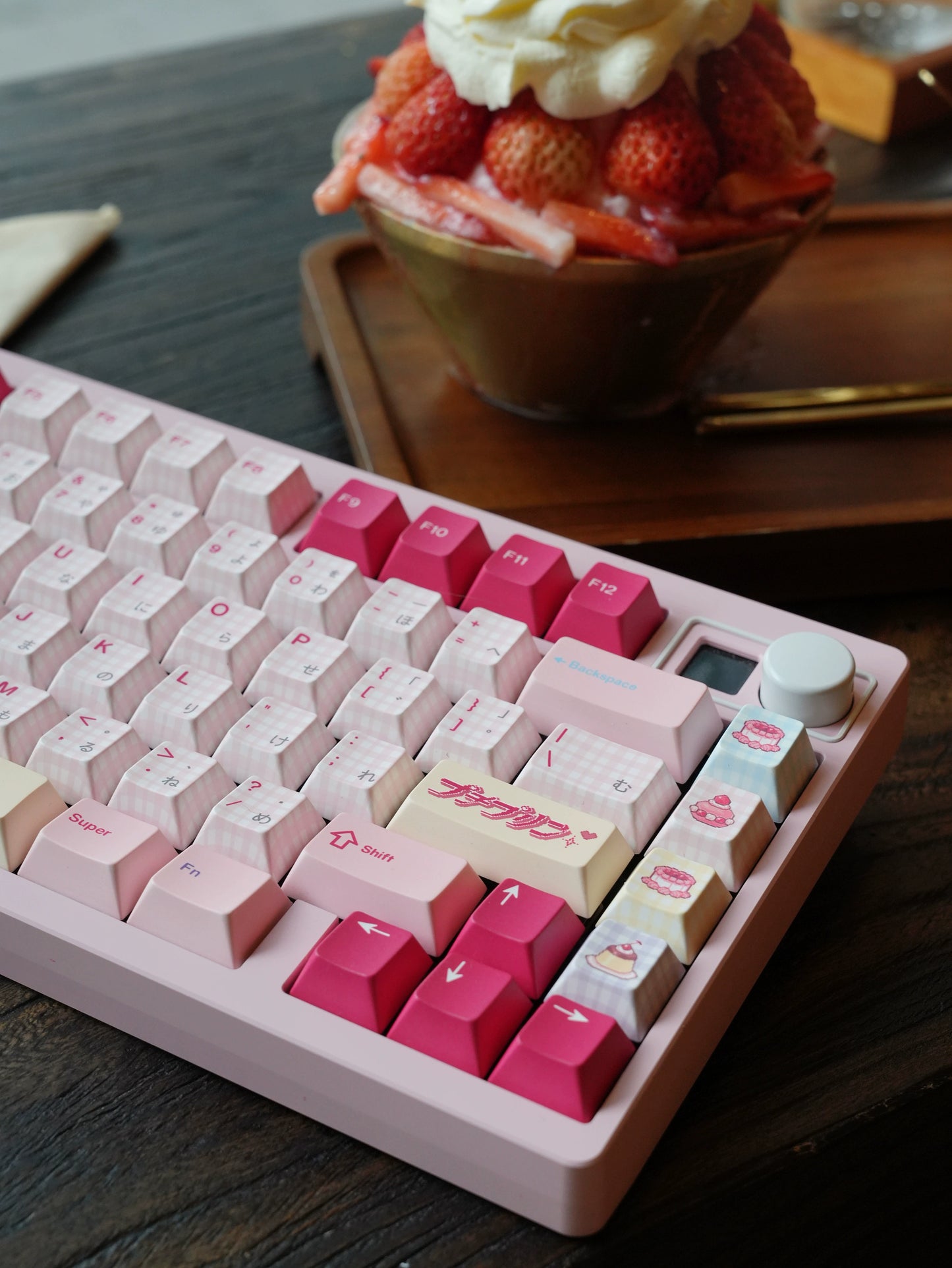 #0242 Showa Dessert Cream Soda Pastel Grid Keycaps Designed By Keyria Labs