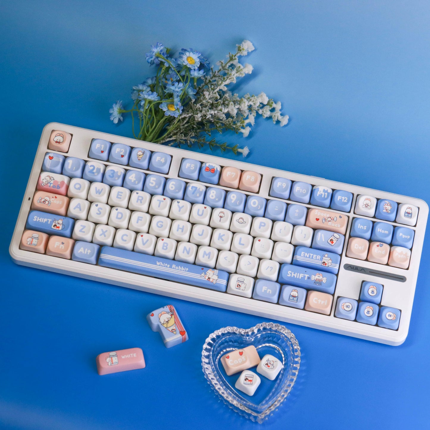 031 Bunny Candy Moa Profile Keycaps 139 Keys