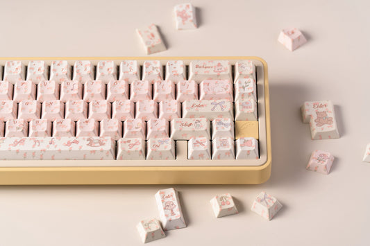 Flower French Style Spring Floral Gift Moa Profile 140 Keys Cute Keycap Set LlilyX Lab flower keycaps