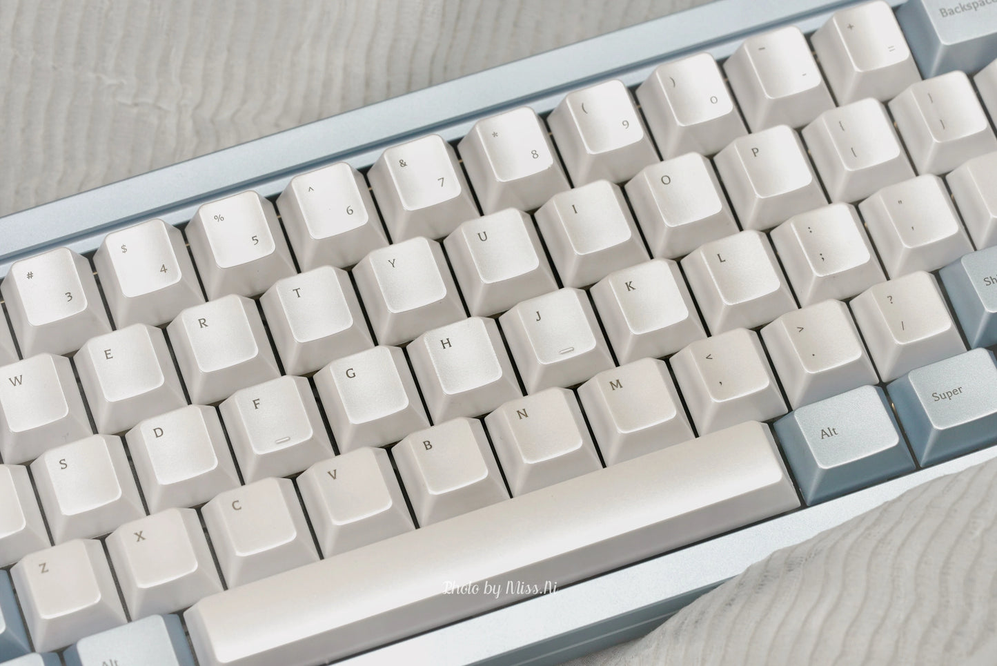 Silver Pearl Tears Cherry Profile Keycaps Keyria Labs Design