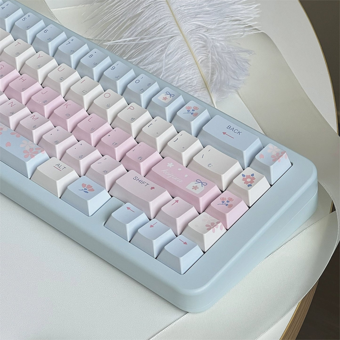 106 Love Air Pastel Pink Blue Keycap 143-key