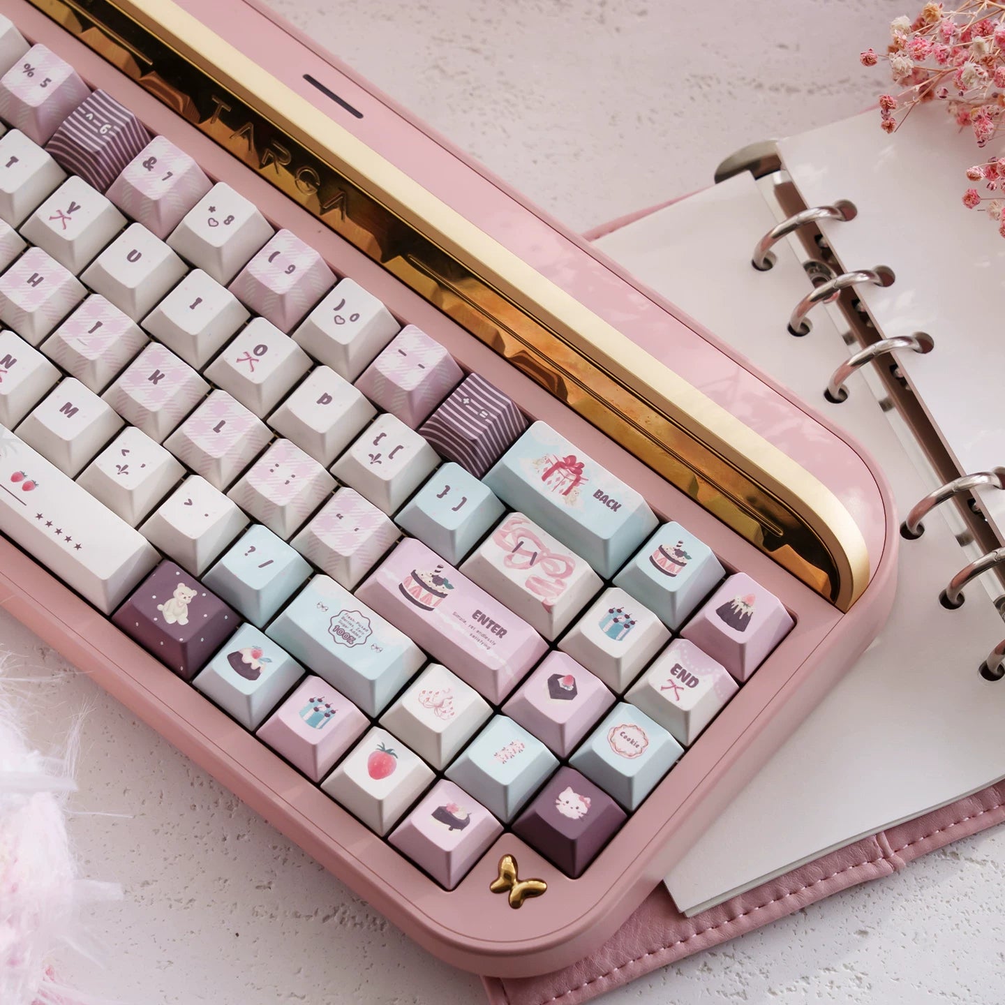 #0257 Velvet Strawberry Mint Chocolate Keycap Cherry/moa Profile(Not including keyboard)