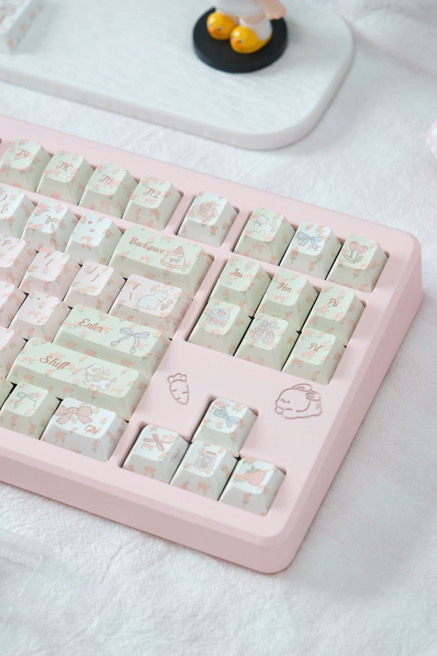 001 Flower French Style Spring Floral Gift Moa Profile 140 Keys Cute Keycap Set LlilyX Lab flower keycaps