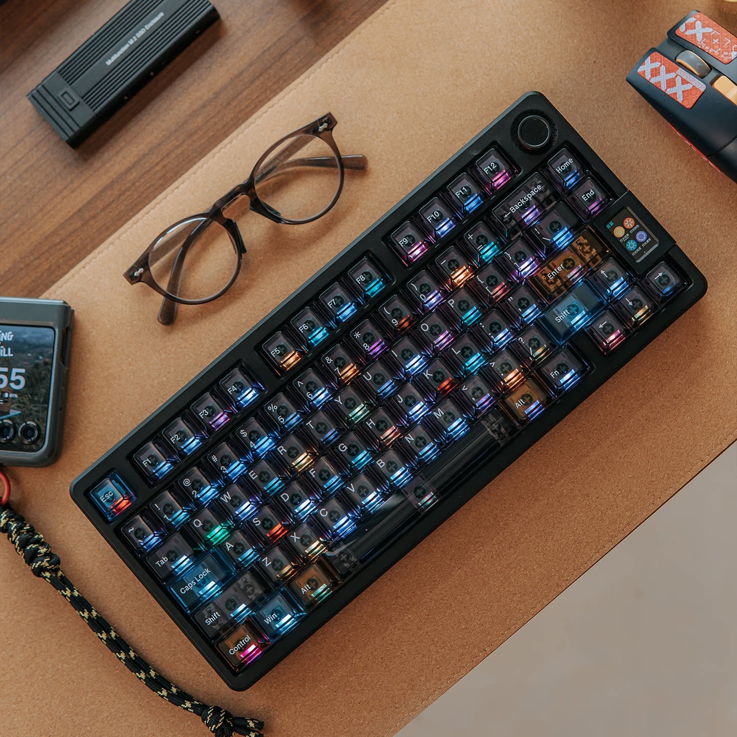 #0258 Interstellar High Transparency PC Keycaps Premium Gray Cherry Profile (not Including Keyboard)