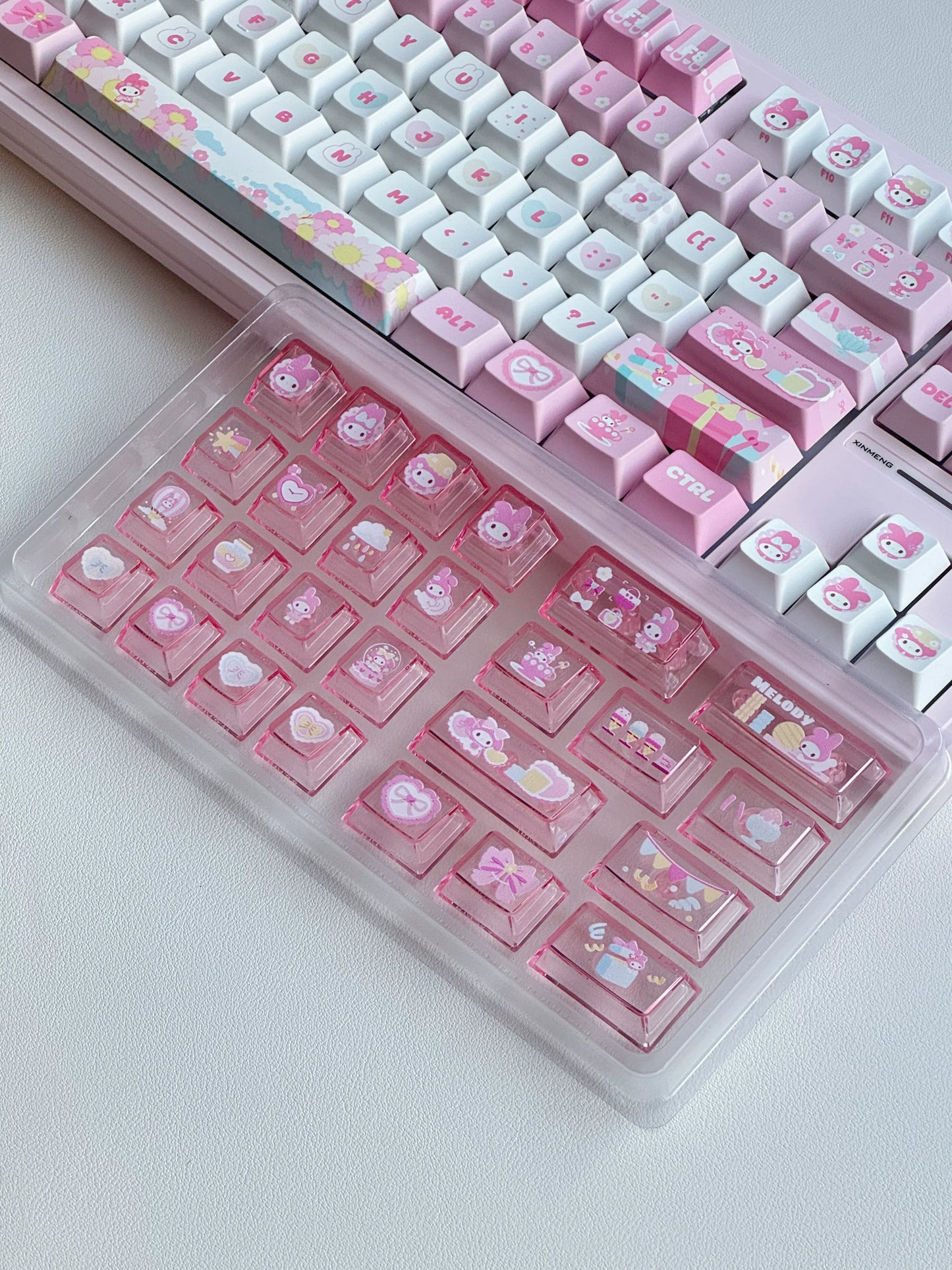 #0254 Melody Pink Cute Keycap (not including keyboard)