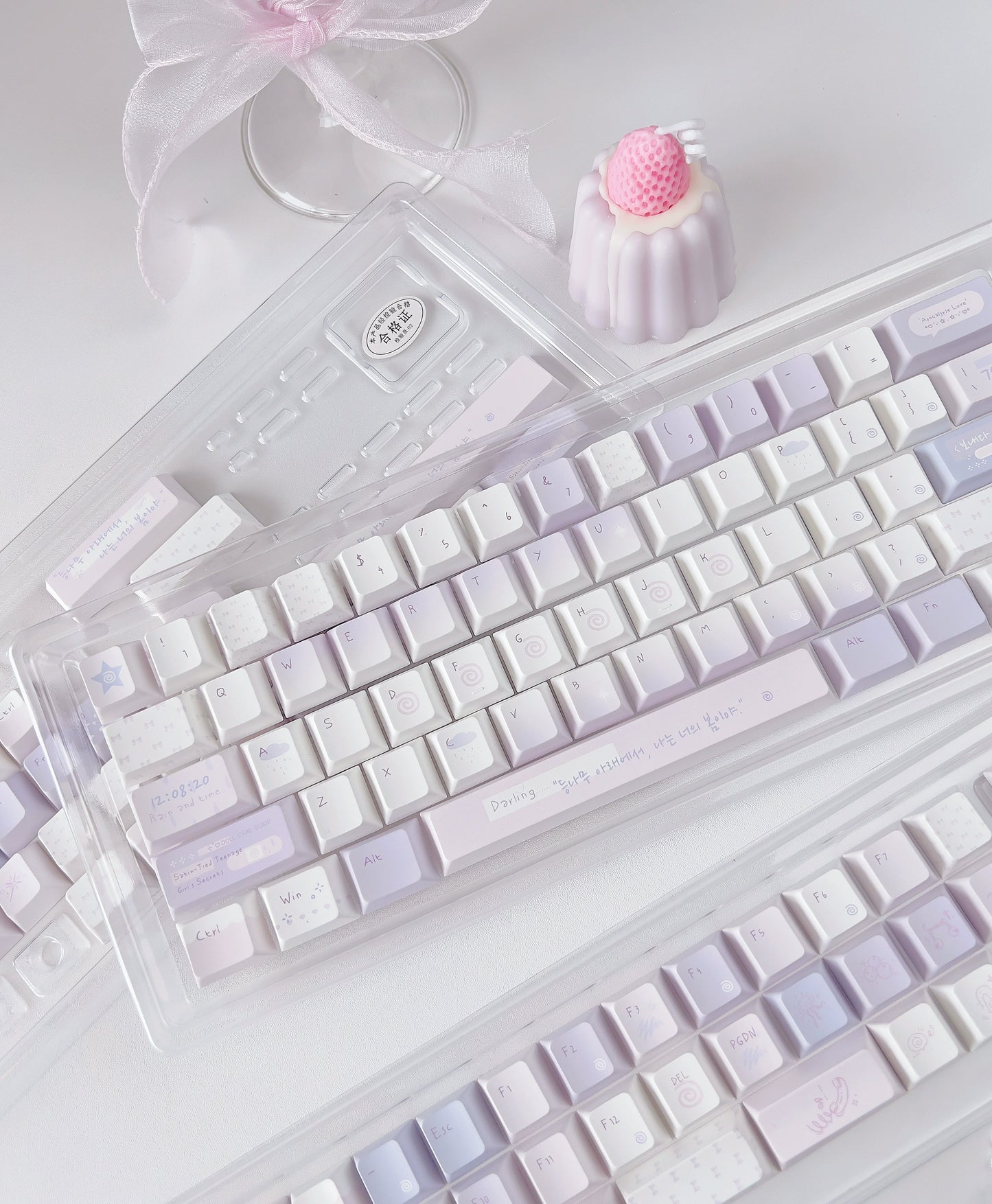 #0223 Pale Purple Addiction Cute Keycap Designed By Bluebird （not including keyboard）