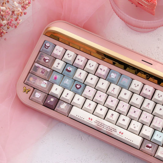 #0257 Velvet Strawberry Mint Chocolate Keycap Cherry/moa Profile(Not including keyboard)