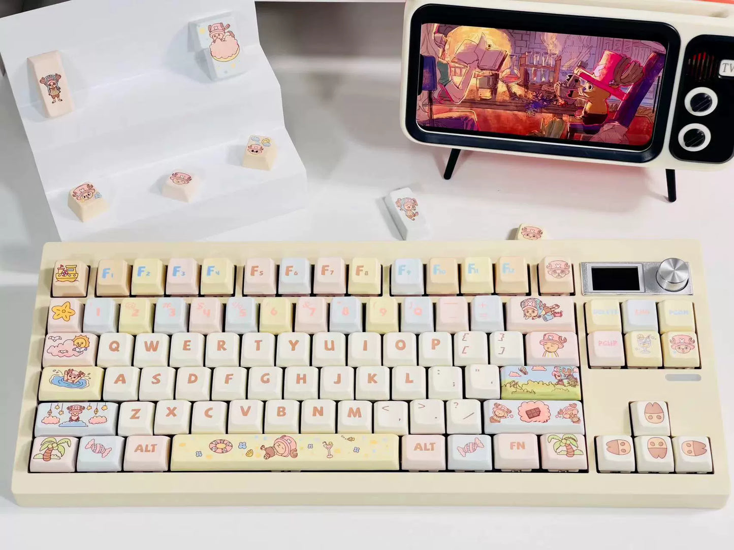 110 Sigewinne /wanderer /Chopper Keycap Cute Pastel Pink Blue Yellow Keycaps