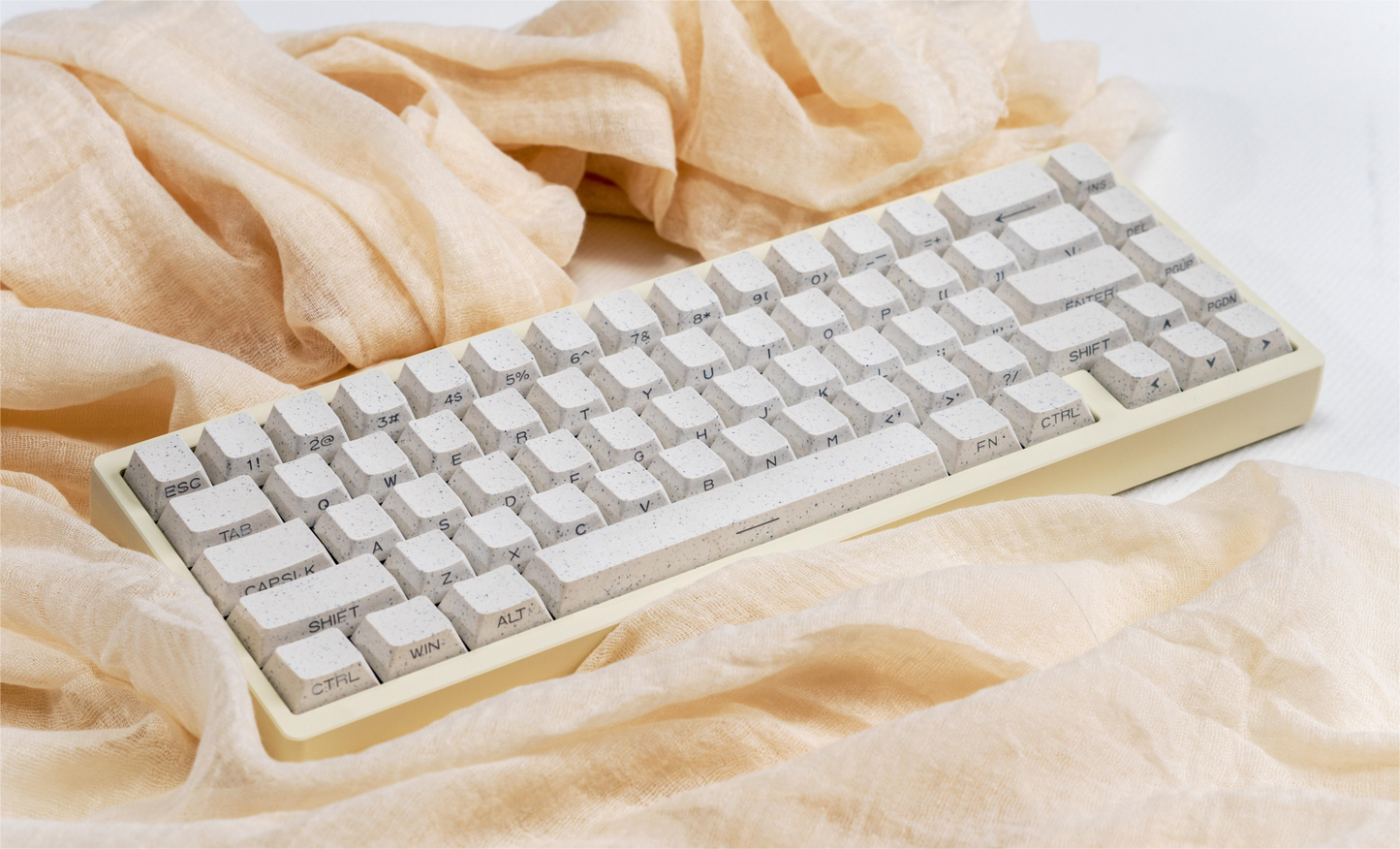 019 Beige Grain recovery 131 keys cherry profile side print keycaps