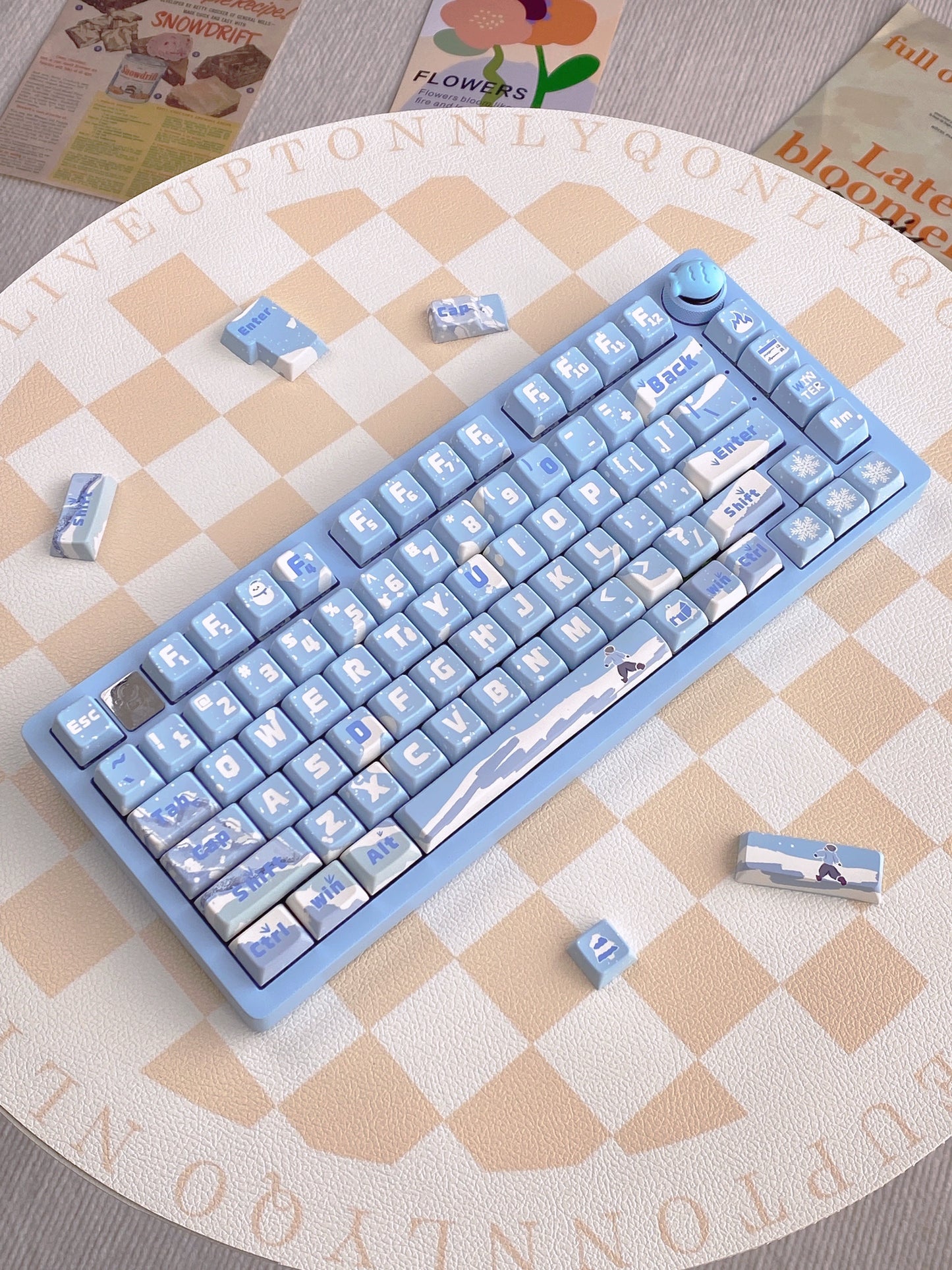 051 Frozen Blue keycaps MDA profile (clearance, discontinue after sales) Mocoo designed