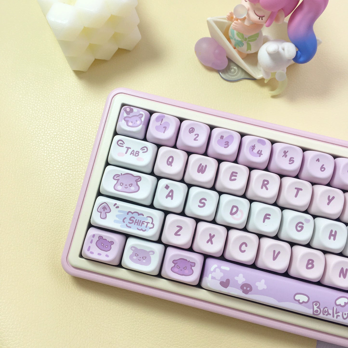 104 Meow Donalds Cute Pastel Keycaps