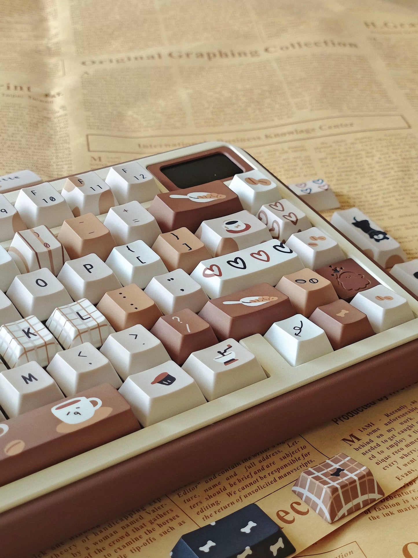 #0239 Sausage Doggy Americano Coffee Autumn and Winter Latte Brown Keycap Cherry Profile Designed By Chocolate Chestnut