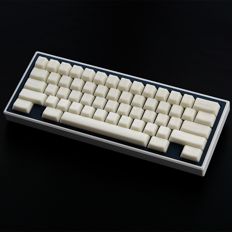 081 Vanilla Frosted Ice Cream Texture Semi-transparent 114-key Milky White Minimalist Keycap