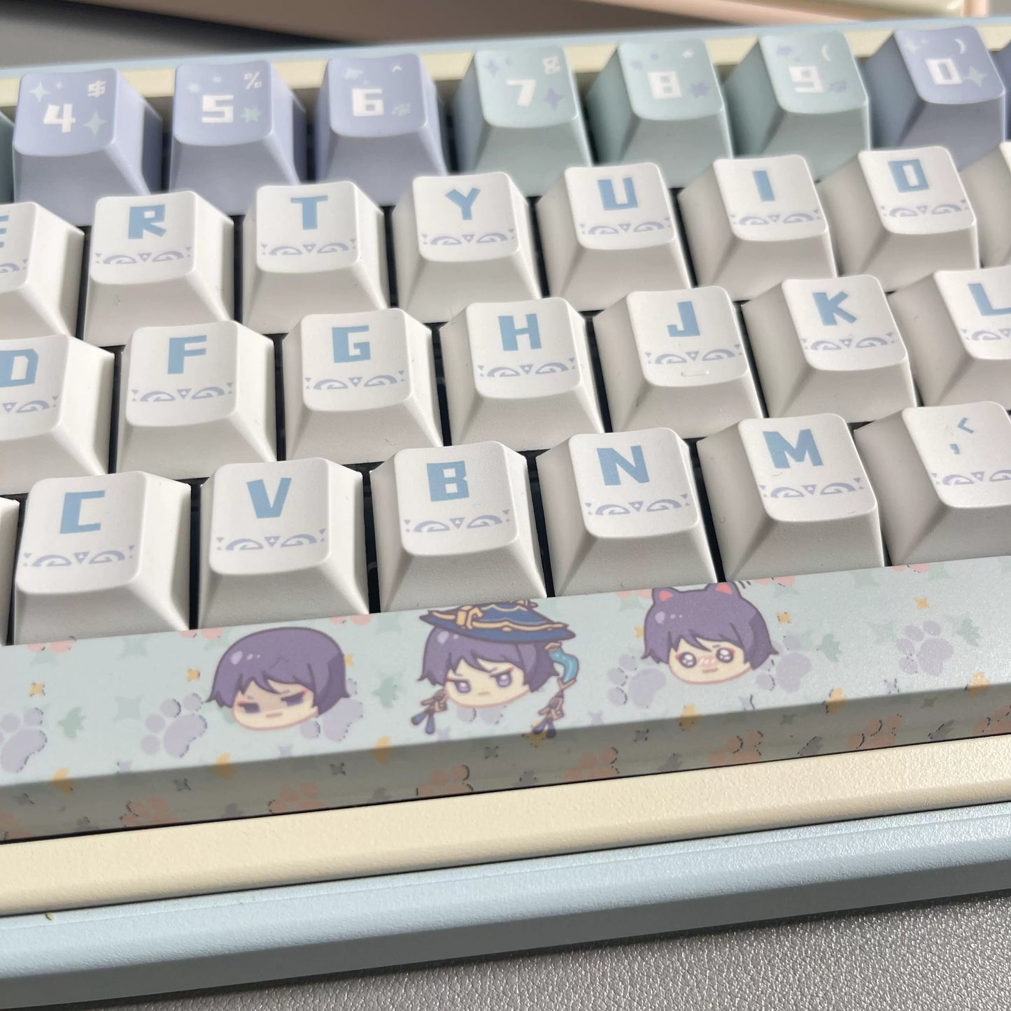 110 Sigewinne /wanderer /Chopper Keycap Cute Pastel Pink Blue Yellow Keycaps