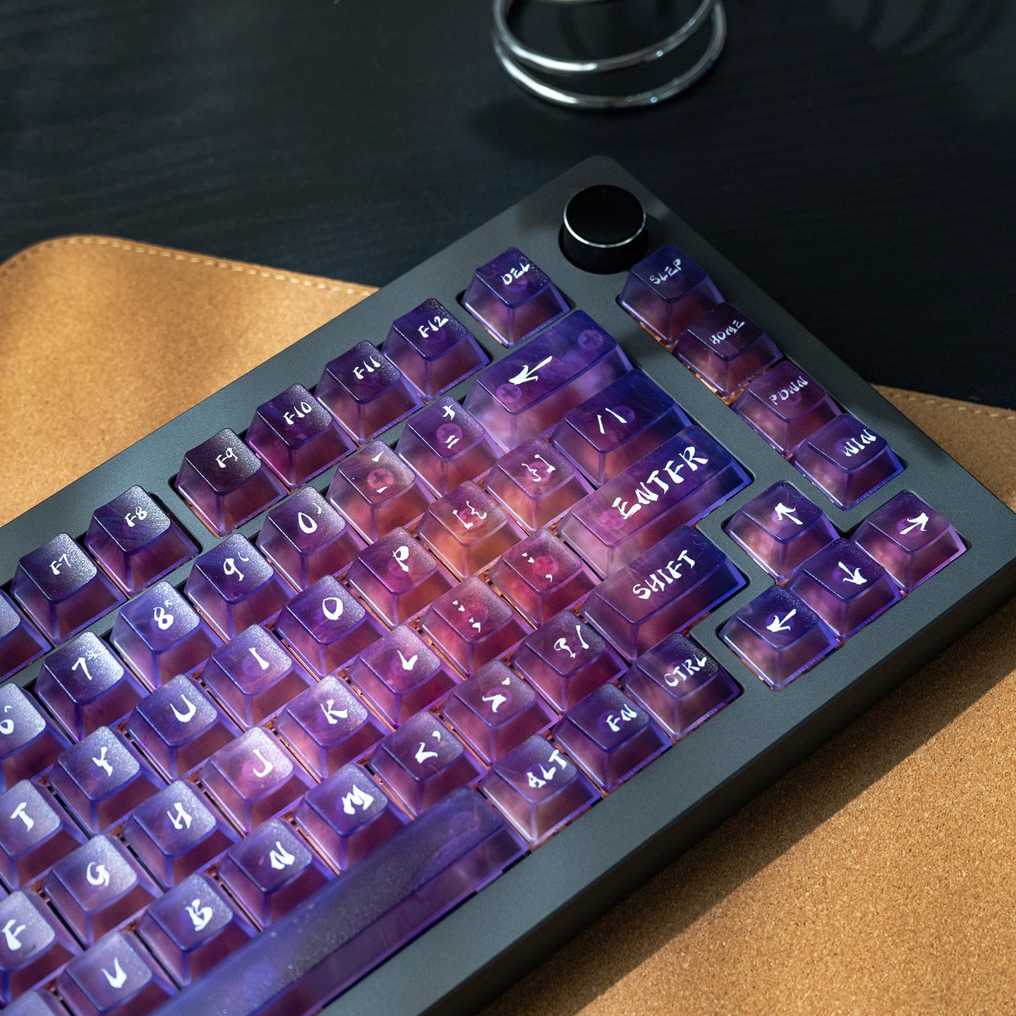 #0214 Neon/Universe/Star Gradually Change Foggy Matte Keycap（not including keyboard）