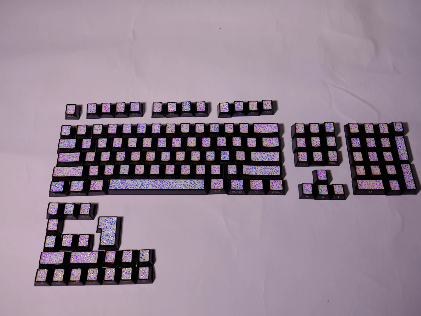 #0251Metal Paint Mixing Coated Keycap Cherry Profile (Not including keyboard)