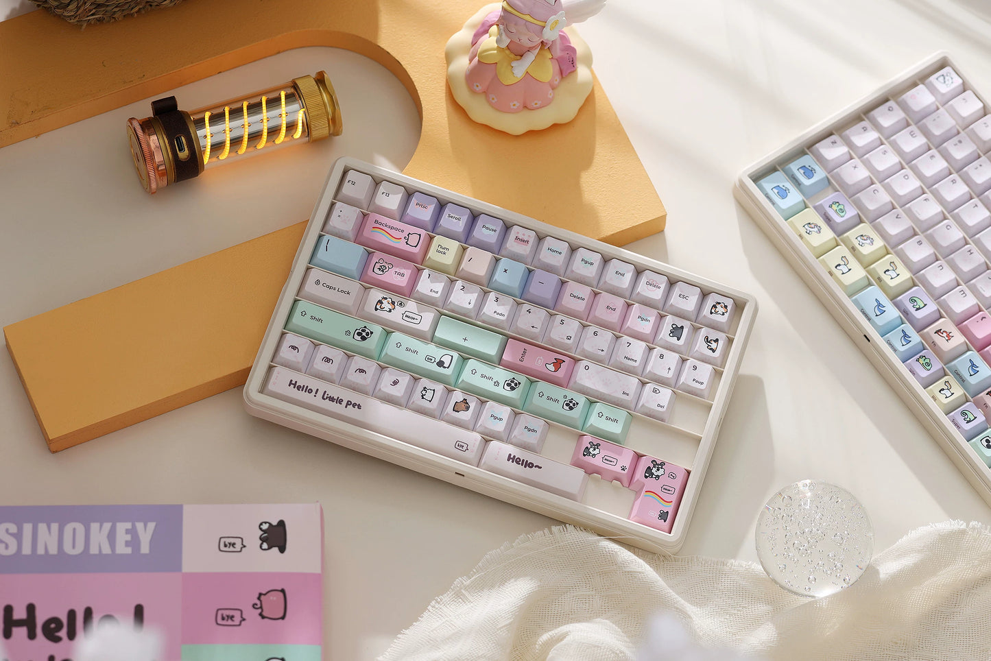 #0282 Cute Macaron Little Pet Keycaps Cherry Profile Designed By SINOKEY