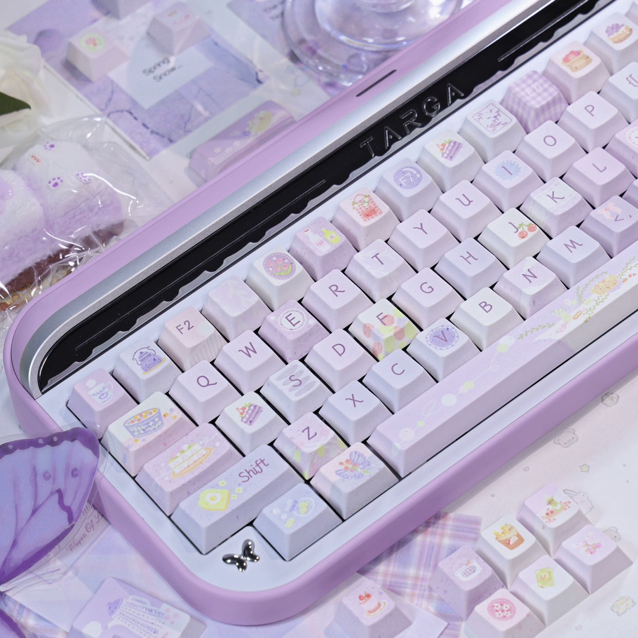 119 Afternoon Tea Elegant and Simple Lavender Keycaps