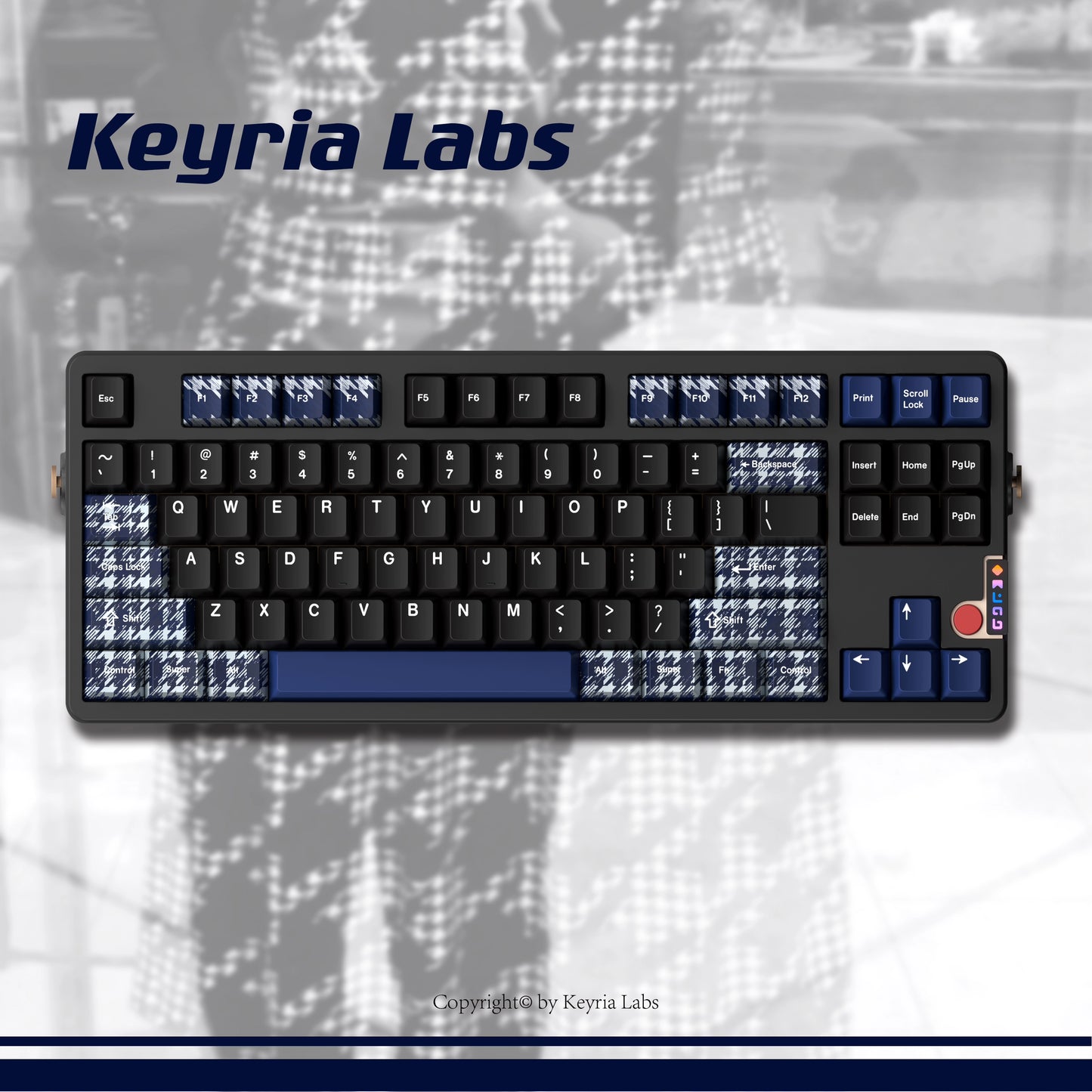 066 Lace Grid Cherry Profile Keycap Designed By Keyria Labs