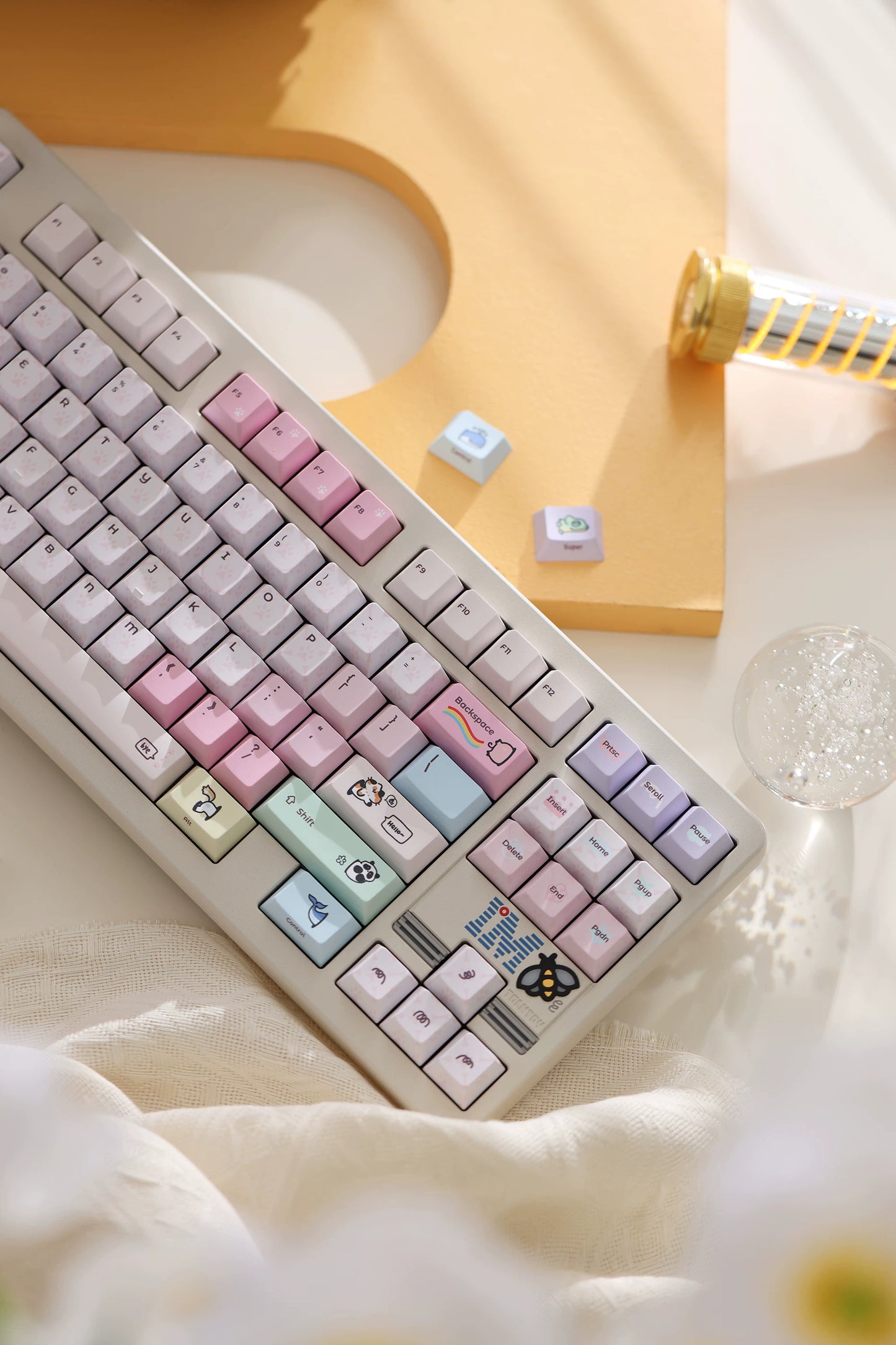 #0282 Cute Macaron Little Pet Keycaps Cherry Profile Designed By SINOKEY