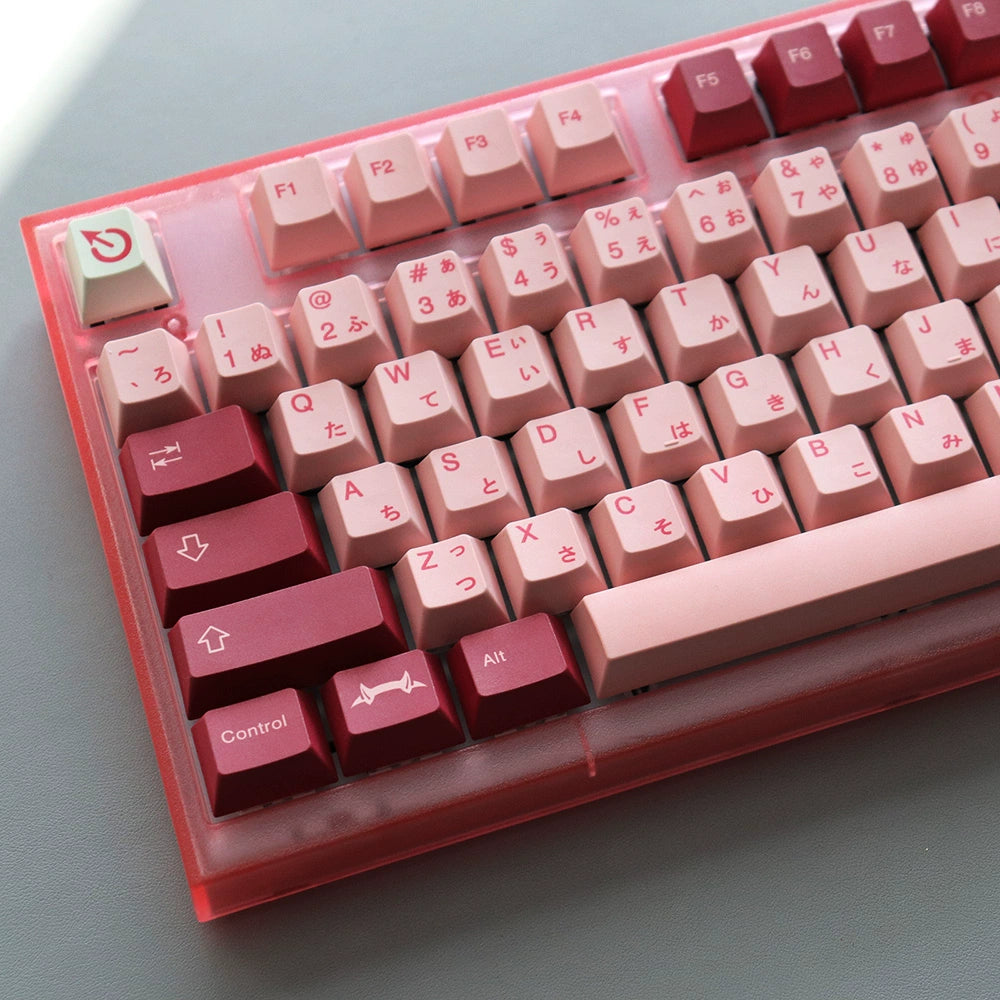 060 Darling Rose Pink Dark Red Bean Paste Keycap Cherry Profile