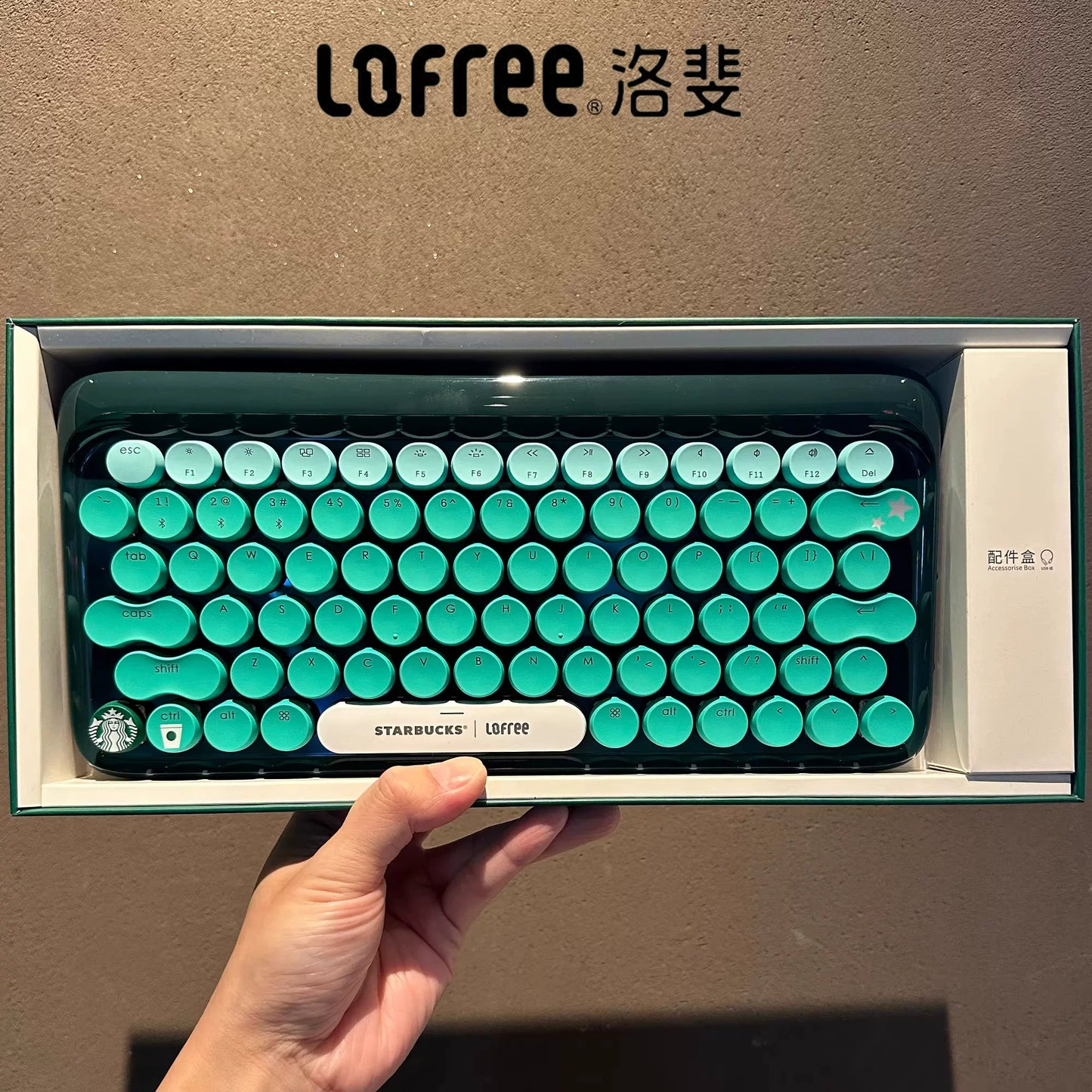 Lofree DOT Coffee Theme Mechanical Keyboard Set For Windows/Mac Tablet Office Bluetooth