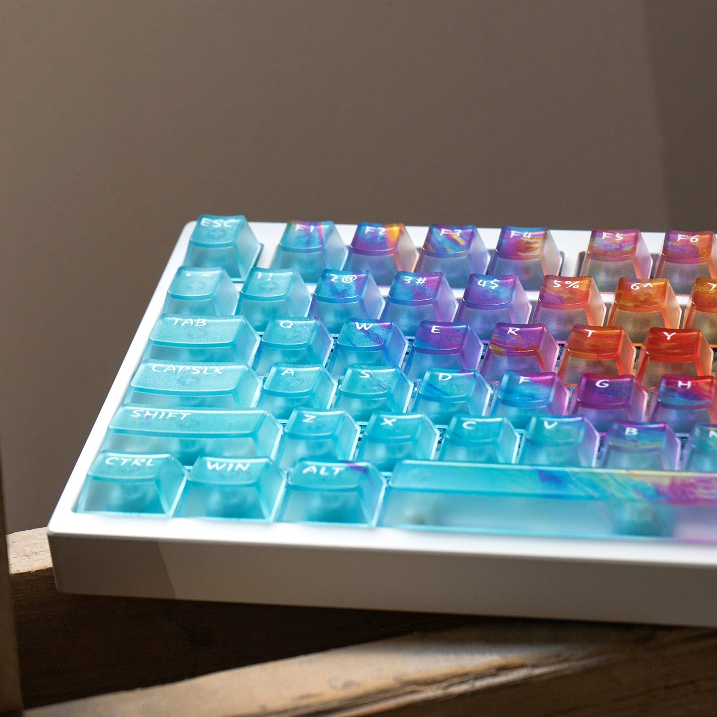 #0214 Neon/Universe/Star Gradually Change Foggy Matte Keycap（not including keyboard）