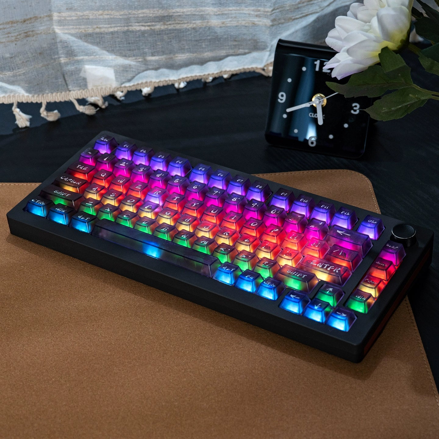 #0214 Neon/Universe/Star Gradually Change Foggy Matte Keycap（not including keyboard）