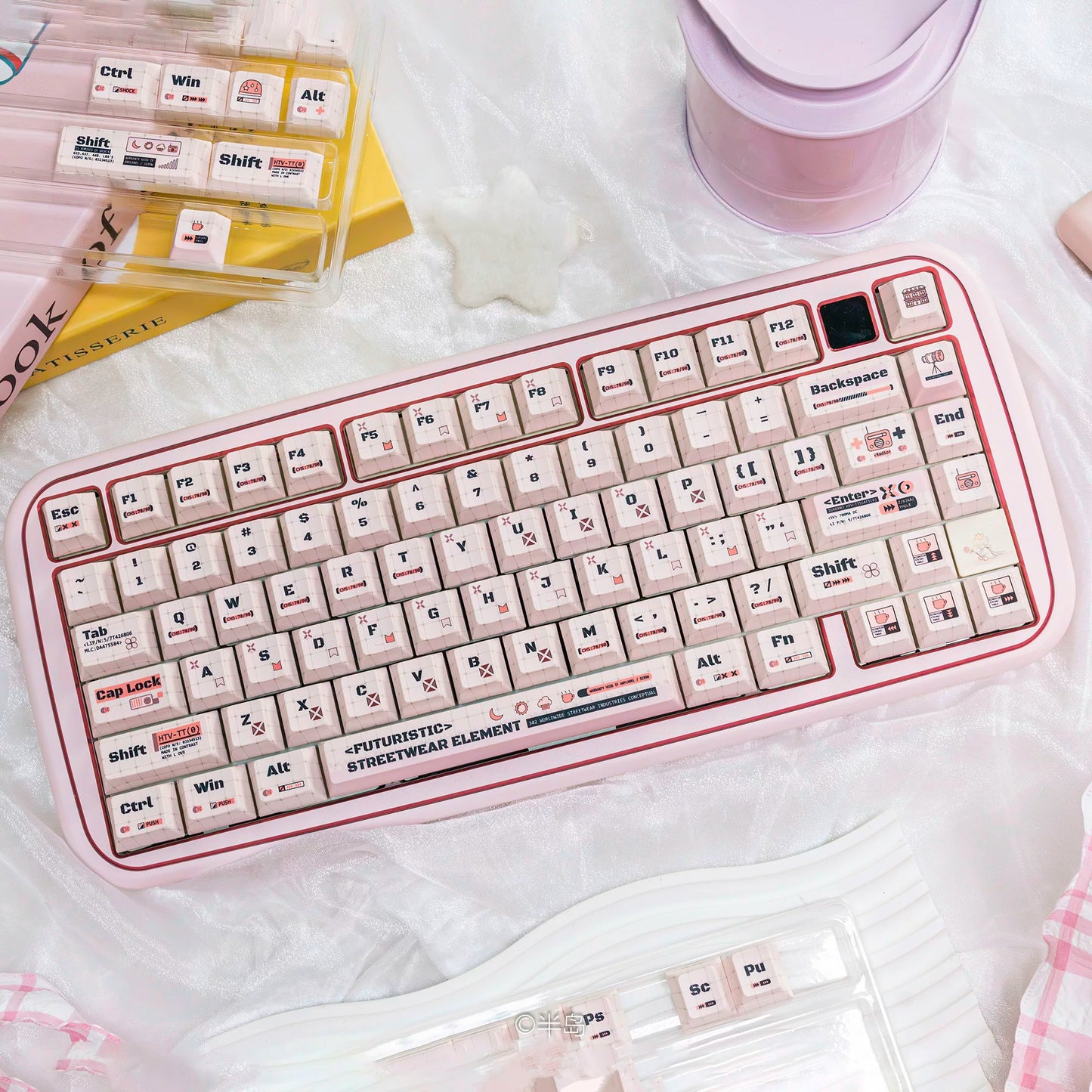 #0256 Cute Coder Keycap Cherry Profile Designed By URE（not including keyboard）