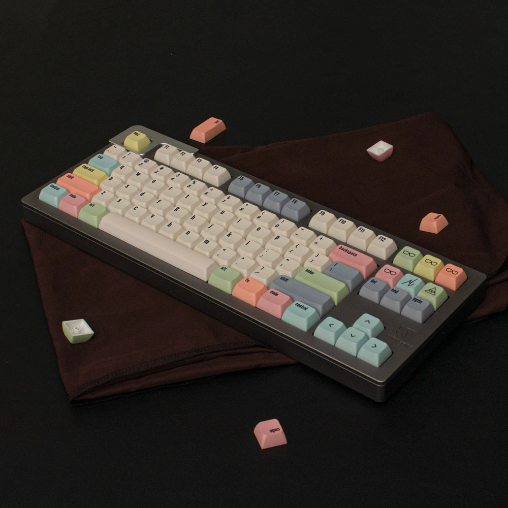 027 Canvas Pale Rainbow Classic Beige Keycaps 133 keys XDA profile