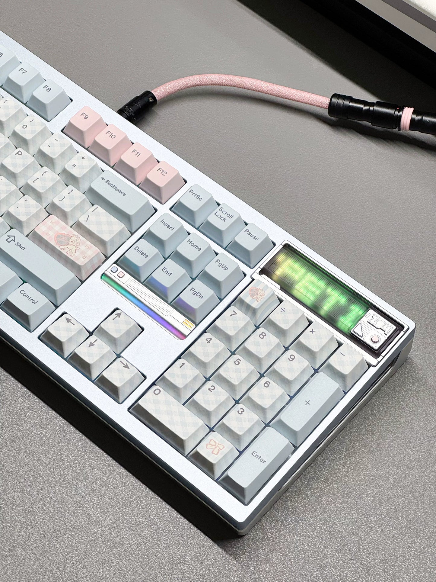 #0260 Pale Blue Pink Sweet Sheep Dream Cherry Profile Keycap Set Designed By Keyria Labs (not Including Keyboard)