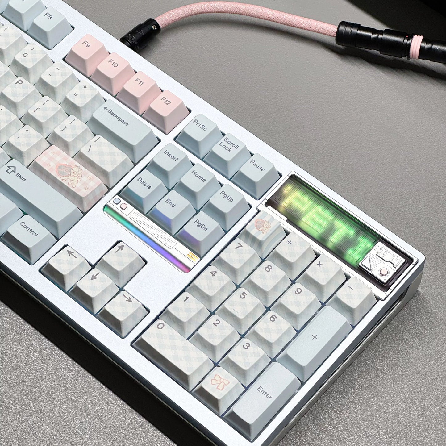 #0260 Pale Blue Pink Sweet Sheep Dream Cherry Profile Keycap Set Designed By Keyria Labs (not Including Keyboard)