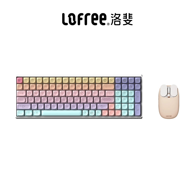 Lofree Marshmallow Red Switches Mechanical Keyboard Tri-mode Wireless Bluetooth