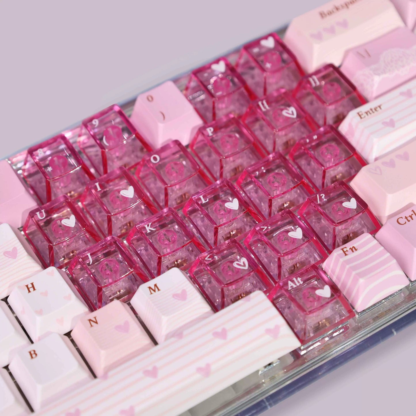 #0220 Heart-Pounding Black Pink Keycap Designed By Dorakey