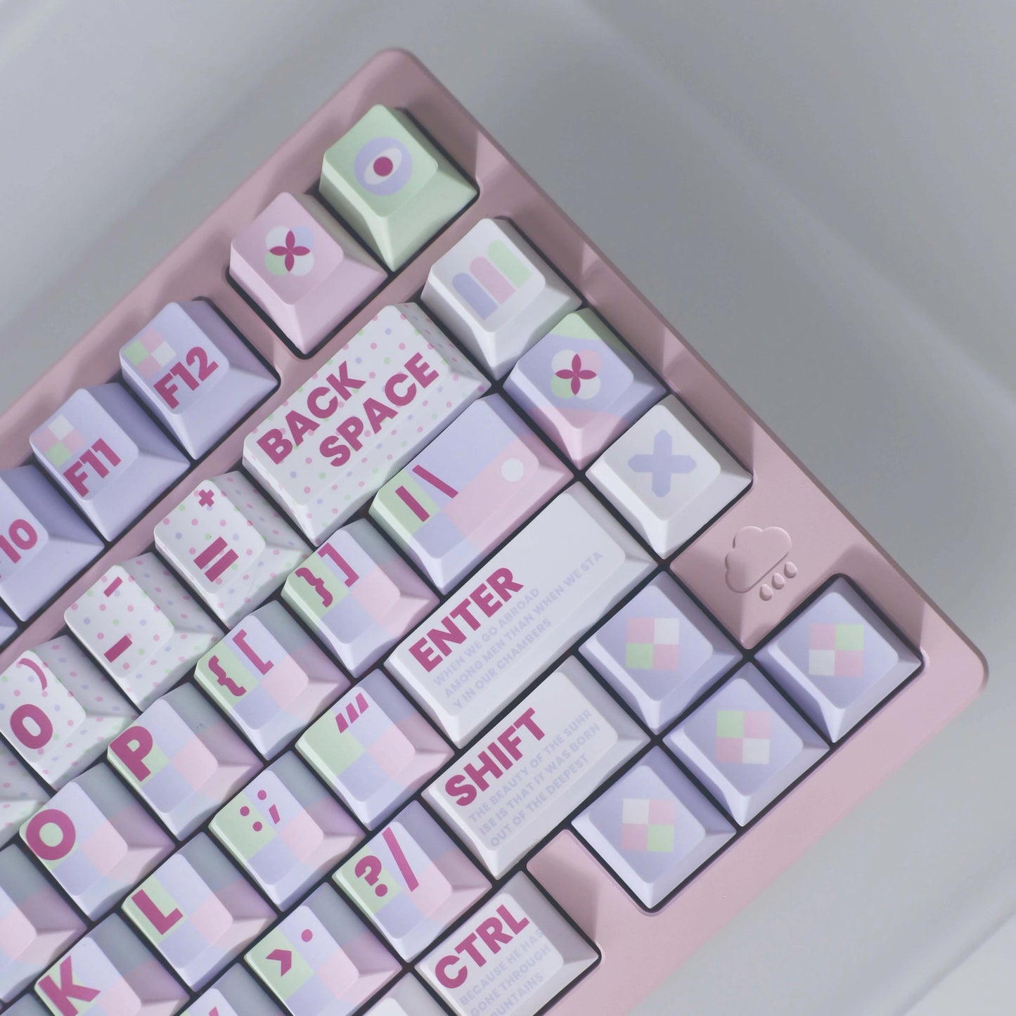 #0222 Macaron Sweetheart Pulse Keycap Designed By Dorakey（not including the keyboard）