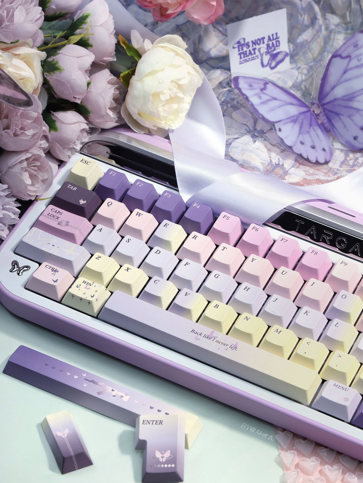 032 Twilight Butterfly Cherry Profile Keycaps 149 Keys