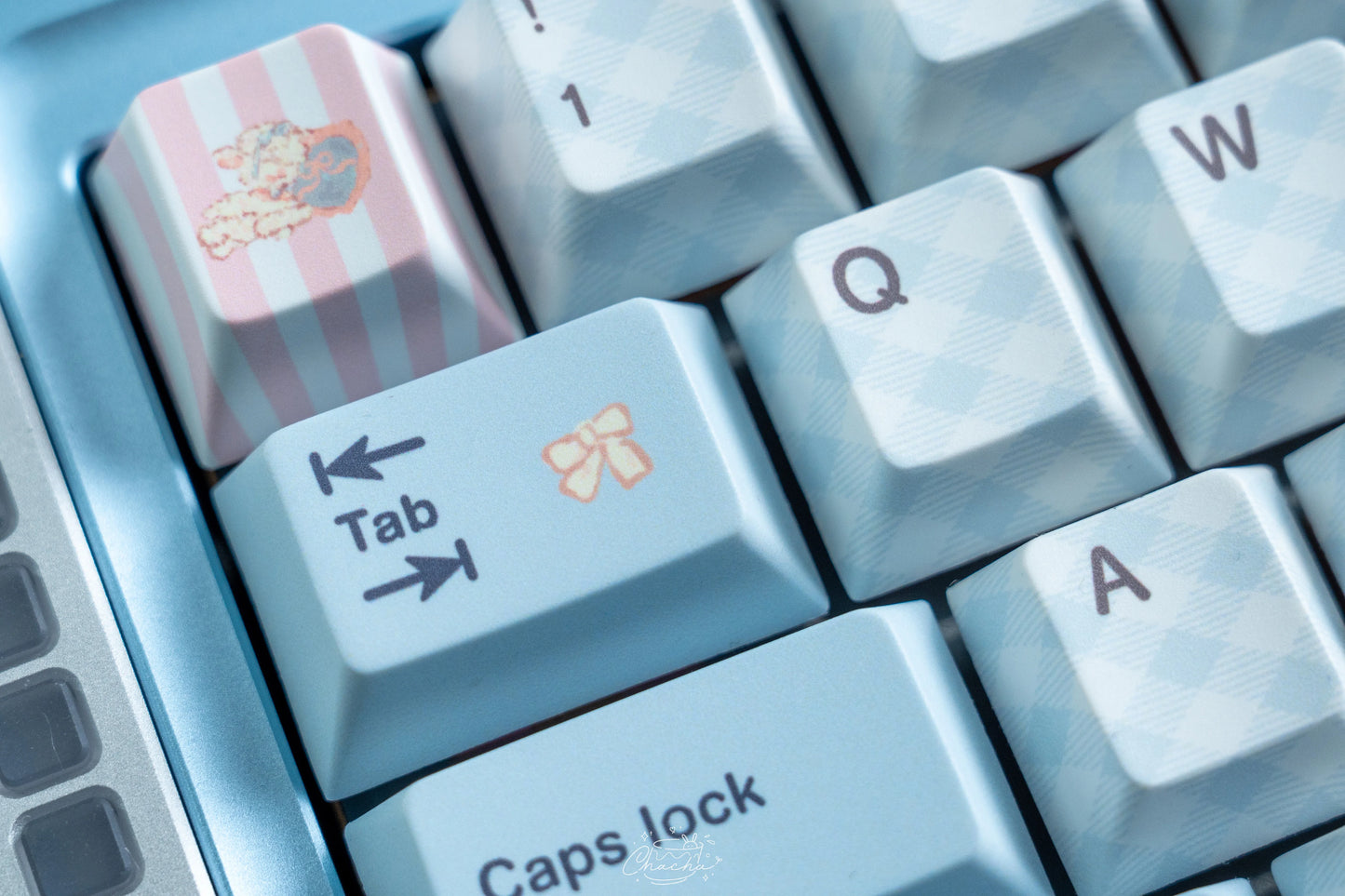 #0260 Pale Blue Pink Sweet Sheep Dream Cherry Profile Keycap Set Designed By Keyria Labs (not Including Keyboard)