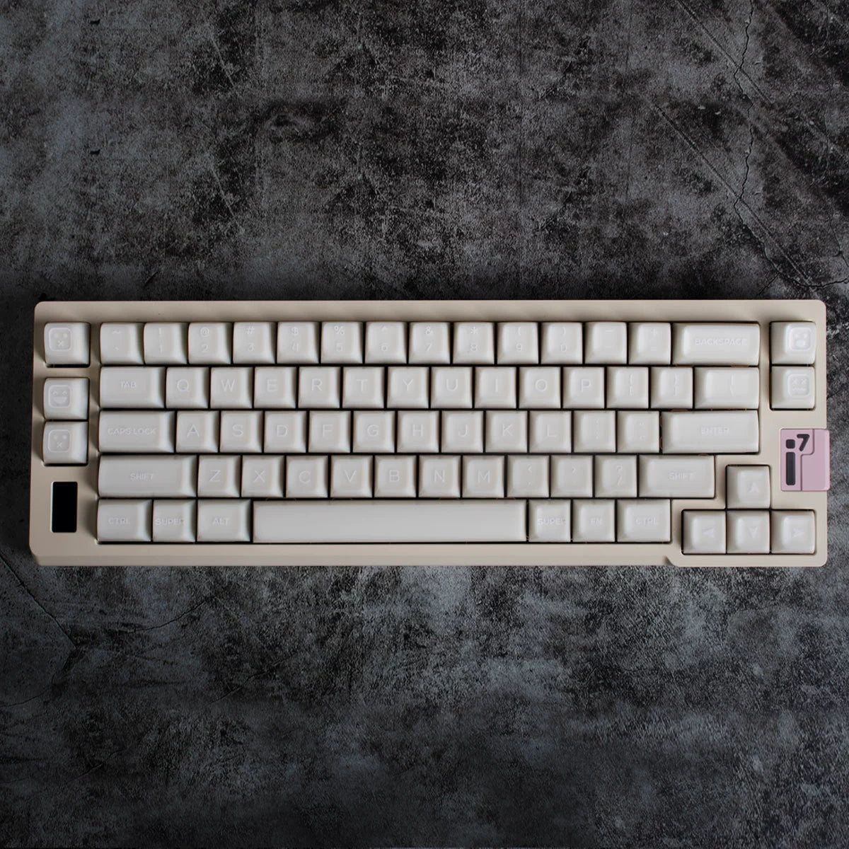 081 Vanilla Frosted Ice Cream Texture Semi-transparent 114-key Milky White Minimalist Keycap