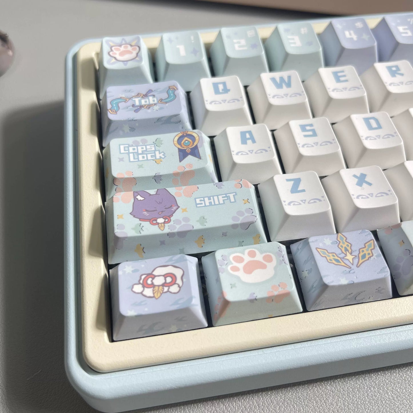 110 Sigewinne /wanderer /Chopper Keycap Cute Pastel Pink Blue Yellow Keycaps