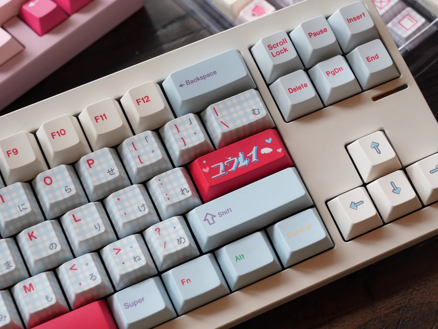 Showa Dessert Cream Soda Pastel Grid Keycaps Designed By Keyria Labs