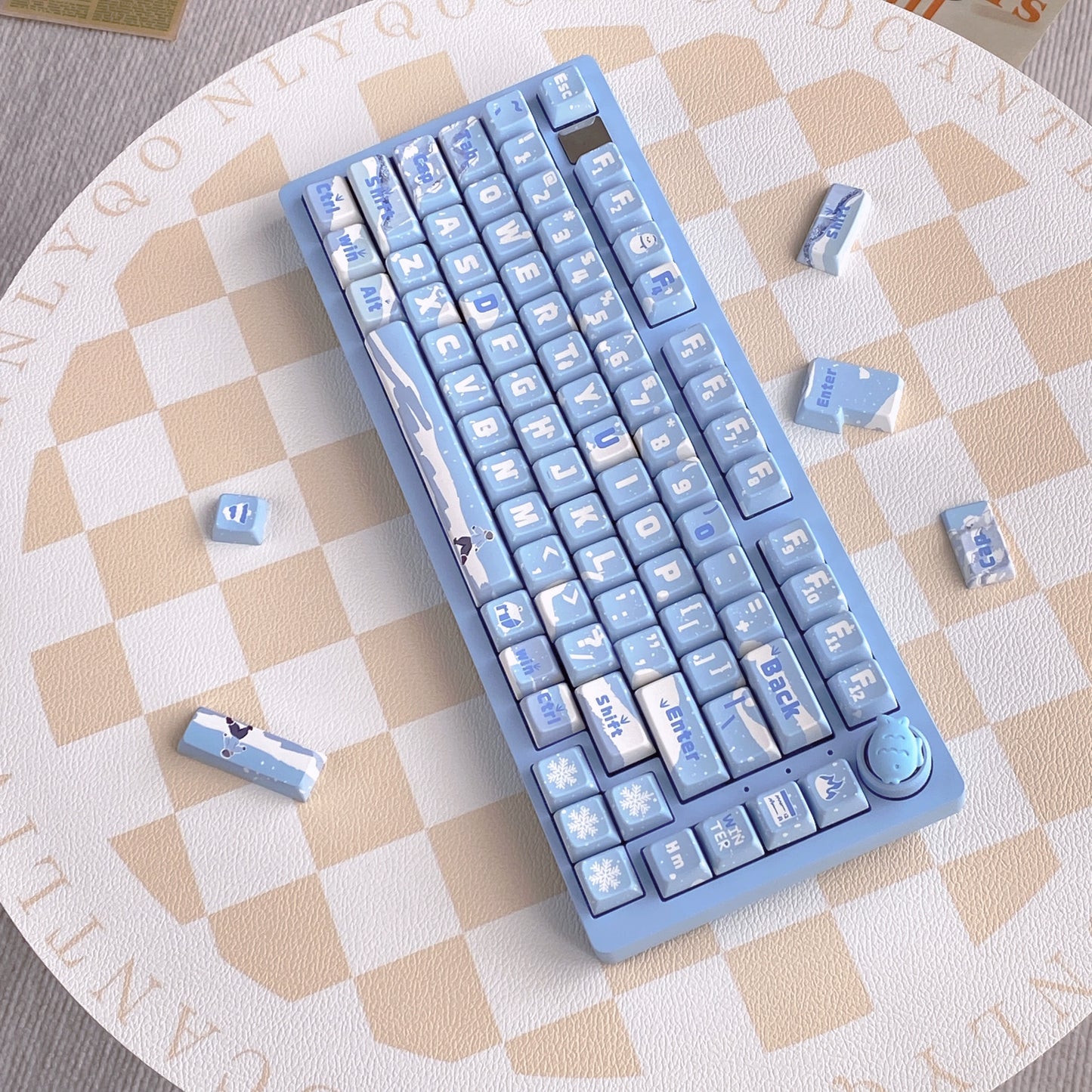 051 Frozen Blue keycaps MDA profile (clearance, discontinue after sales) Mocoo designed