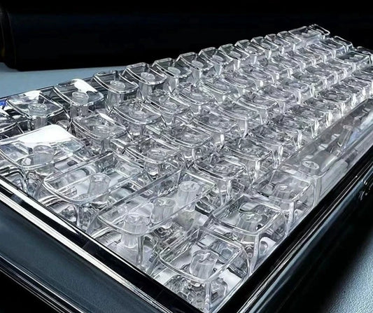 040 CBSA Profile PC Material Transparent Crystal Clear Keycap No Letter Engraved 132 Keys