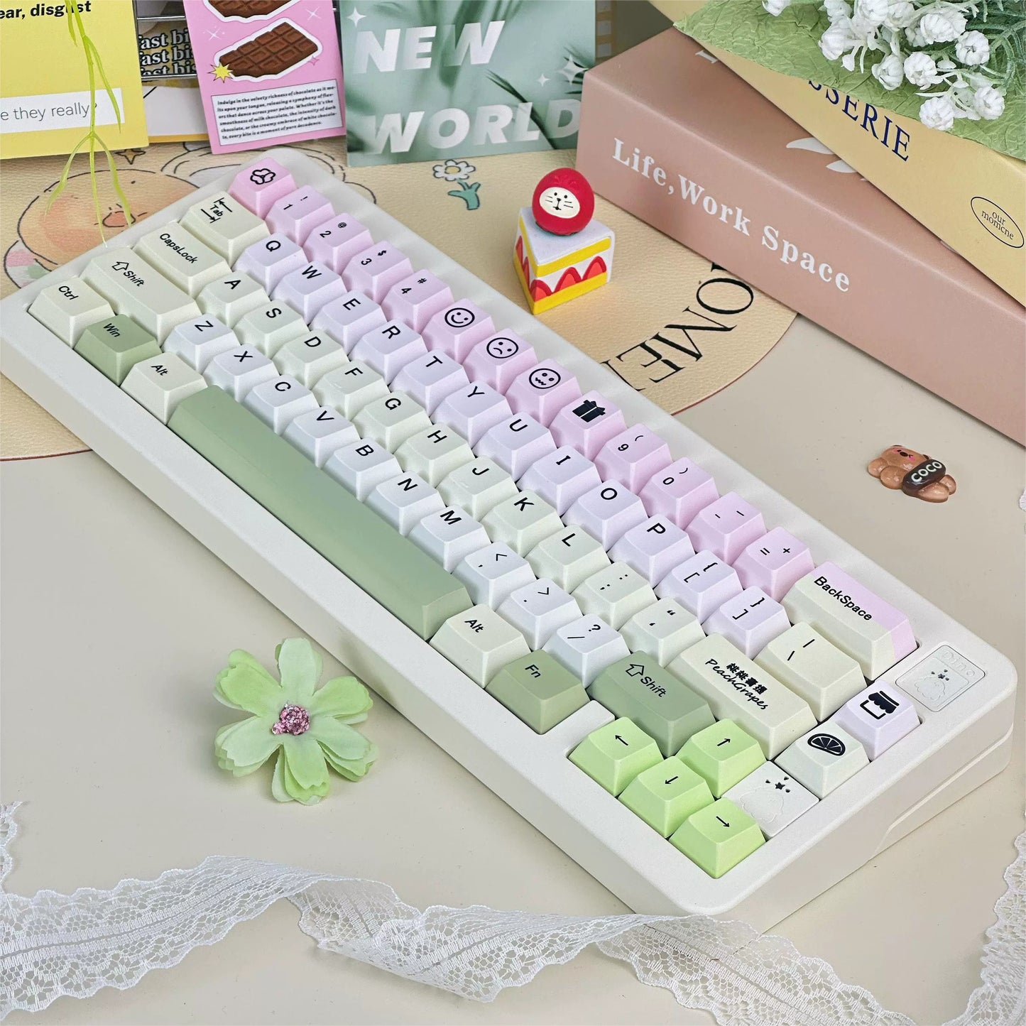 002 Peach Grape Oolong Tea Keycap Cherry Profile 139 Keys